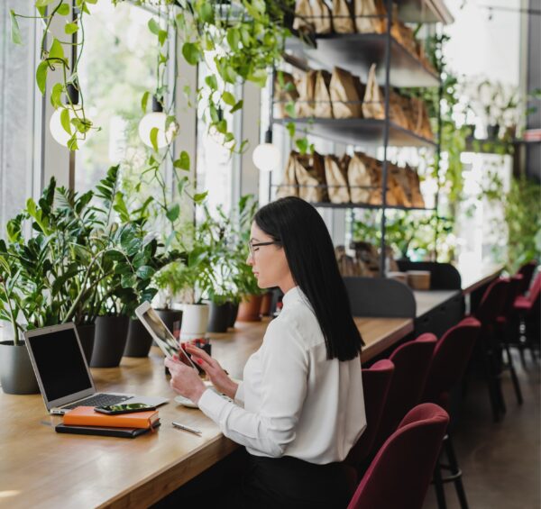 Young Business Woman Working