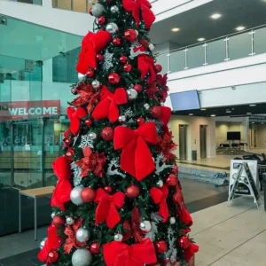 15ft Tree In Red And Silver